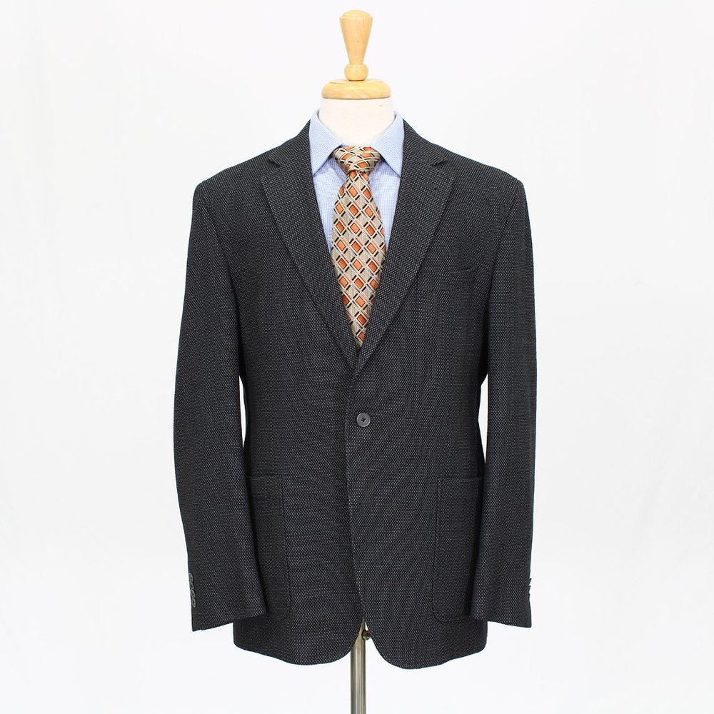 Jack Victor 42R Gray Solid 2-Button Sport Coat Blazer Jacket V774